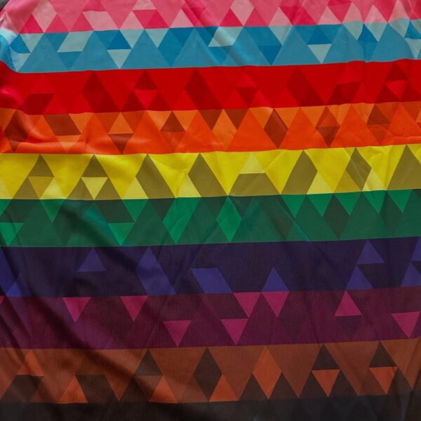Pride Geometric t-shirt close up of pattern