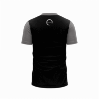 Pride Geometric patterned Tech T-shirt with black back, grey sleeves and collar detail